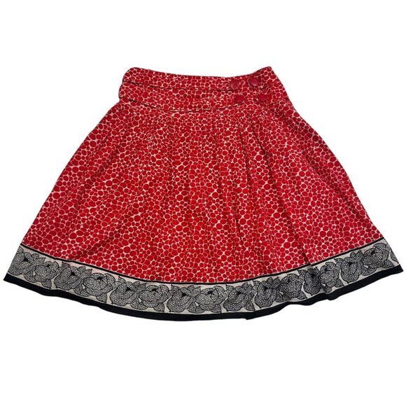 Tres Chic Retro/50's/Pinup Geo Print Red Full Circle Skirt Women's Size Medium - Picture 1 of 6
